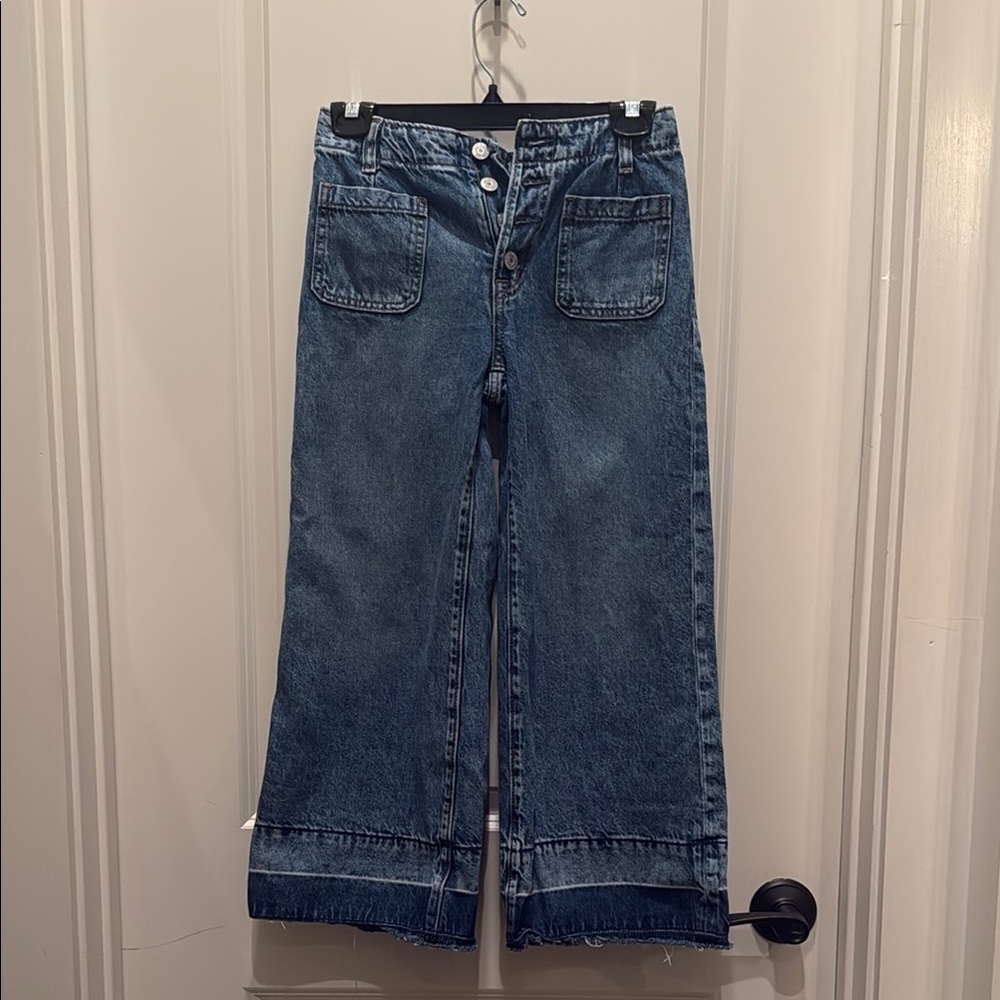GAP Wide-Leg Kids Jeans in Blue Denim